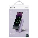 UNIQ Powerbank Hoveo 5000mAh USB-C 20W PD Fast charge Wireless Magnetic liliowy/lilac lavender