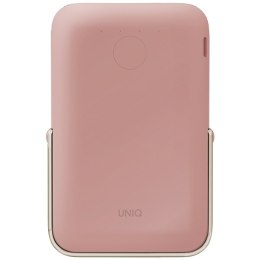UNIQ Powerbank Hoveo 5000mAh USB-C 20W PD Fast charge Wireless Magnetic różowy/blush pink