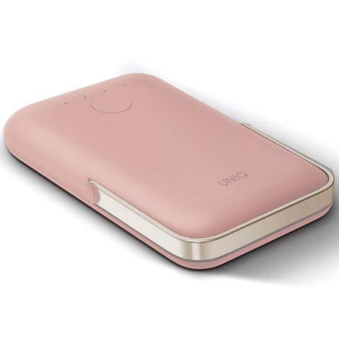 UNIQ Powerbank Hoveo 5000mAh USB-C 20W PD Fast charge Wireless Magnetic różowy/blush pink