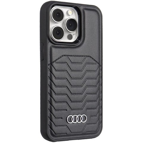 Audi Synthetic Leather MagSafe iPhone 13 Pro / 13 6.1" czarny/black hardcase AU-TPUPCMIP13P-GT/D3-BK