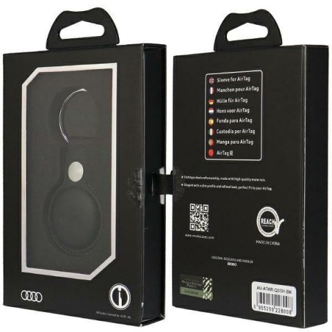 Audi etui Synthetic Leather AirTag czarny/black AU-ATKR-Q3/D1-BK
