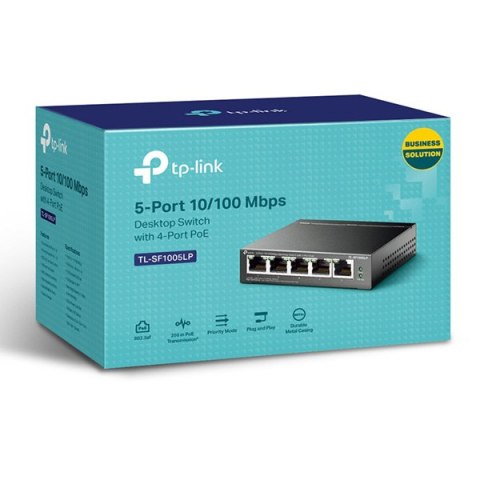 TP-LINK switch TL-SF1005LP PoE(4- porty), 100Mbps, auto MDI/MDIX