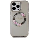 Guess GUHMP15XHFWFCK iPhone 15 Pro Max 6.7" czarny/black hardcase IML Flowers Wreatch MagSafe