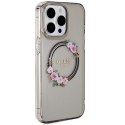 Guess GUHMP15XHFWFCK iPhone 15 Pro Max 6.7" czarny/black hardcase IML Flowers Wreatch MagSafe