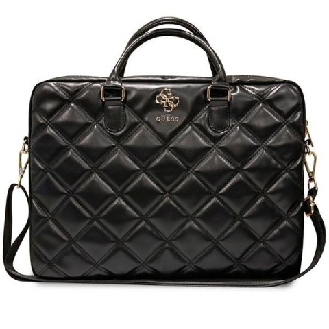 Guess Torba GUCB15ZPSQSSGK 16" czarny/black Quilted 4G