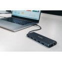 USB (3.2) hub 13-port, 32153, szary, długość przewodu 20 cm, Verbatim, 2x USB C, 6x USB A, 2x HDMI