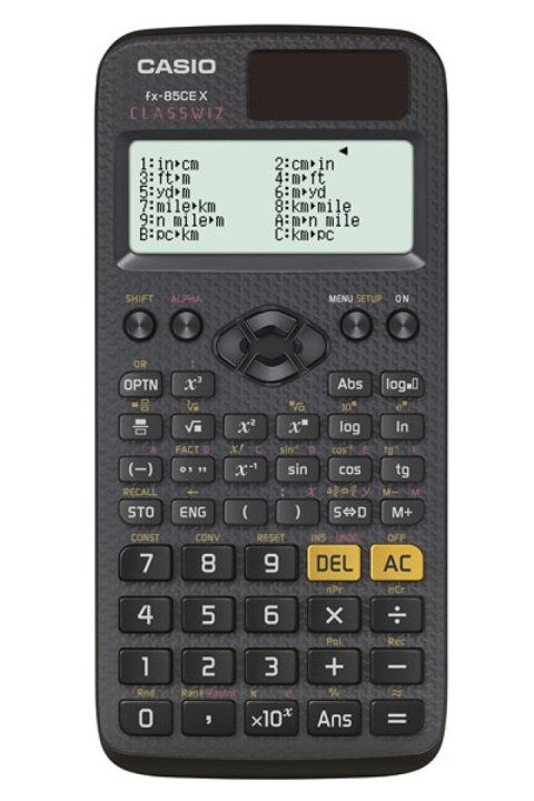 CASIO FX-85CEX KALKULATOR NAUKOWY, 379 FUNKCJI, 77X166MM, CZARNY