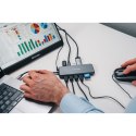 USB (3.2) hub 14-port, 32154, szary, długość przewodu 15cm, Verbatim, 2x USB C, 5x USB A, 2x HDMI, czytnik SD/micro SD