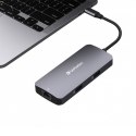 USB (3.2) hub 5-port, 32150, szara, długość przewodu 15cm, Verbatim, 1x USB C, 2x USB A, 1x HDMI