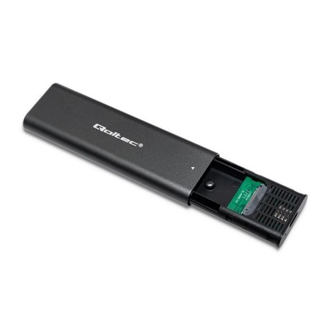 Obudowa zewnętrzna Qoltec do dysków M.2 SSD NVME PCI-E USB typ C Czarna