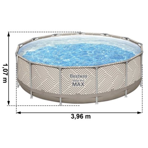 Basen ogrodowy stelażowy 396 x 107 cm 11w1 Bestway 561FY