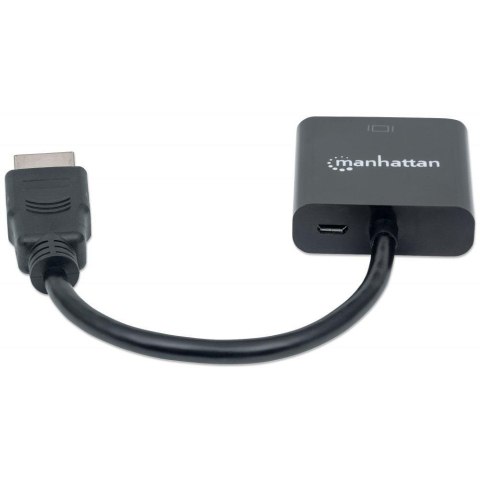 Kabel adapter Manhattan HDMI na VGA 1080p MicroUSB