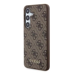 Guess GUHCS24SG4GFBR S24 S921 brązowy/brown hardcase 4G Metal Gold Logo