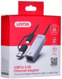 Unitek Adapter USB-A/C na RJ45 2.5 G Ethernet