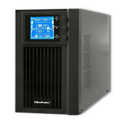 Zasilacz awaryjny UPS, on-line, czysta fala sinusoidalna, 1KVA, 800W, LCD, USB