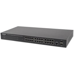 Przełącznik Intellinet Gigabit 24x 10/100/1000 RJ45 POE+ 2x SFP MANAGED