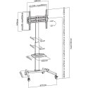 Stojak mobilny do TV 32-55cali, 35kg, półka AV