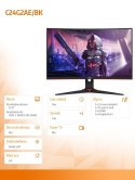 Monitor C24G2AE/BK 23.6 cala VA Curved 165Hz HDMIx2 DPx2