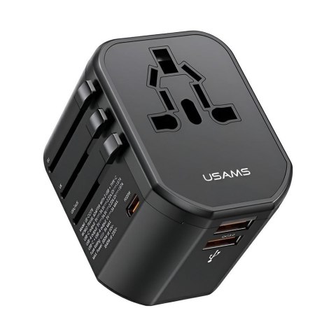 Ładowarka sieciowa Usams T59 Adapter podróżny US/AU/EU/UK 20W 4w1 2xUSB+1xUSB-C