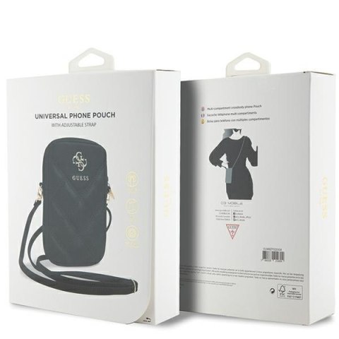 Guess Torebka GUWBZPSQSSGK czarny/black Zip Quilted 4G