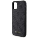 Zestaw Guess GUBPM5N614GEMGK iPhone 11 6.1" hardcase + Powerbank 5000mAh MagSafe czarny/black 4G Metal Logo