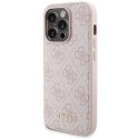 Zestaw Guess GUBPM5P14L4GEMGP iPhone 14 Pro 6.1" hardcase + Powerbank 5000mAh MagSafe różowy/pink 4G Metal Logo