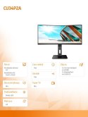 Monitor CU34P2A 34 cale VA Curved 100Hz HDMIx2 DP regulacja wysokości