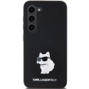 Karl Lagerfeld KLHCS24SSMHCNPK S24 S921 czarny/black hardcase Silicone Choupette Metal Pin