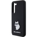 Karl Lagerfeld KLHCS24SSMHCNPK S24 S921 czarny/black hardcase Silicone Choupette Metal Pin