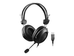 Słuchawki nauszne z mikrofonem A4TECH HU-35 (2m /USB wtyk/Czarny)