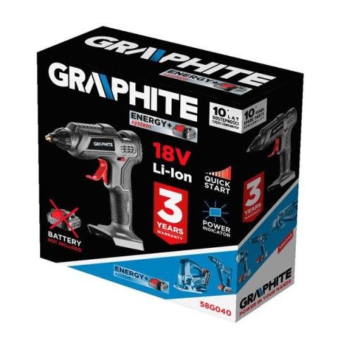 Pistolet klejowyENERGY+200Graphite58G040Max temperatura 210 st Cczarna