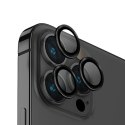 UNIQ Optix Aluminium Camera Lens Protector iPhone 14 Pro 6.1" / 14 Pro Max 6.7" midnight black szkło na obiektyw aparatu z aplik