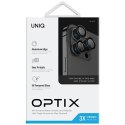 UNIQ Optix Aluminium Camera Lens Protector iPhone 14 Pro 6.1" / 14 Pro Max 6.7" midnight black szkło na obiektyw aparatu z aplik