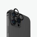 UNIQ Optix Aluminium Camera Lens Protector iPhone 15 Pro 6.1" midnight black szkło na obiektyw aparatu z aplikatorem