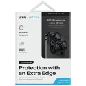 UNIQ Optix Aluminium Camera Lens Protector iPhone 15 Pro 6.1" midnight black szkło na obiektyw aparatu z aplikatorem