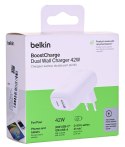 BELKIN PODWÓJNA ŁADOWARKA SIECIOWA USB-C USB-A 42W