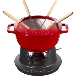 Zestaw do fondue Staub - 18 cm, Czerwony