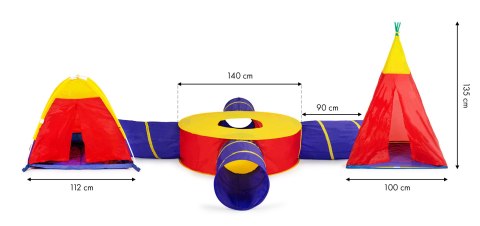 Zestaw namiotów dla dzieci 7w1 domki + 4 tunele IPLAY
