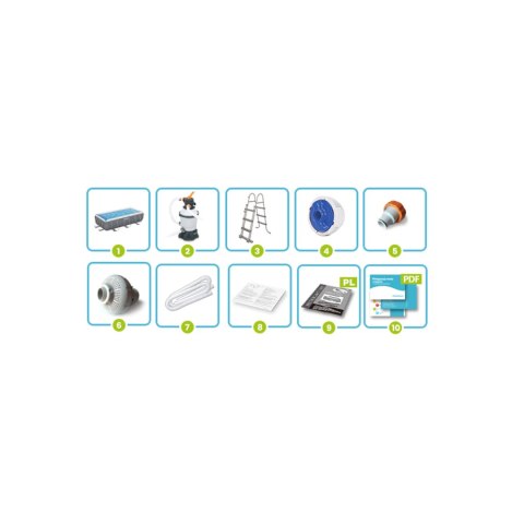 Basen ogrodowy stelażowy 404 x 201 x 100 cm 10w1 56442 Bestway