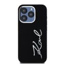 Karl Lagerfeld KLHCP15LSCMSMVK iPhone 15 Pro 6.1" czarny/black hardcase Silicone Metal Script Logo