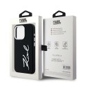 Karl Lagerfeld KLHCP15LSCMSMVK iPhone 15 Pro 6.1" czarny/black hardcase Silicone Metal Script Logo