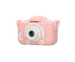 Extralink Kids Camera H27 Dual Różowy | Aparat cyfrowy | 1080P 30fps, wyświetlacz 2.0