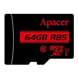 Karta pamięci microSDXC Apacer R85 64GB (85/10 MB/s) Class 10 U1 + Adapter
