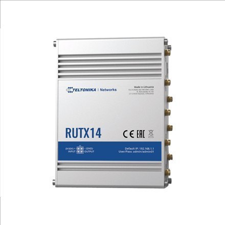 Router LTE Cat 12 | RUTX14 | 802.11ac | 867 Mbit/s | 10/100/1000 Mbit/s | Porty Ethernet LAN (RJ-45) 5 | MU-MiMO Tak | 4G | Typ 