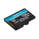 Kingston karta pamięci Canvas Go! Plus, 128GB, micro SDXC, SDCG3/128GBSP, UHS-I U3, A2, V30
