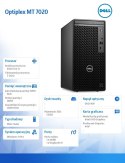 Komputer Optiplex MT/Core i3-14100/8GB/512GB SSD/Integrated/DVD RW/No Wifi/Kb/Mouse/W11Pro