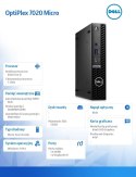 Komputer Optiplex MFF/Core i5-14500T/8GB/512GB SSD/Integrated/WLAN + BT/Kb/Mouse/W11Pro