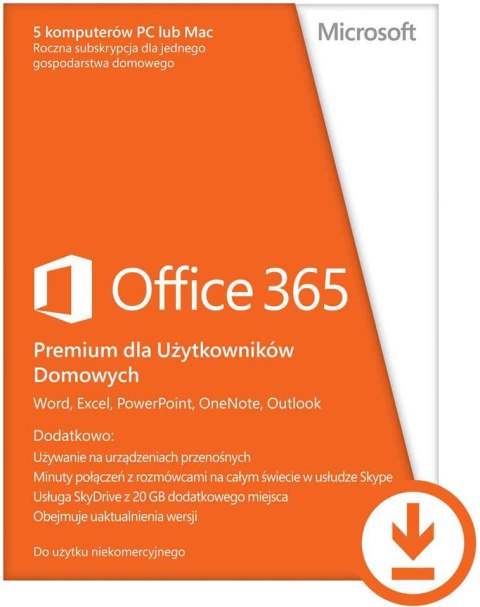 Microsoft ESD Microsoft 365 Family 1Y 6U Win/Mac 32/64bit AllLng DwnLd EuroZone 6GQ-00092