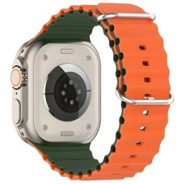 Beline pasek Apple Watch Silicone Waves 38/40/41mm zielono-pomarańczowy /green-orange box