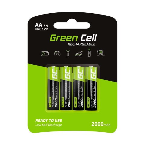 GREEN CELL AKUMULATORKI PALUSZKI 4X AA R6 2000MAH